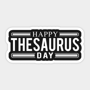 Happy Thesaurus Day Sticker